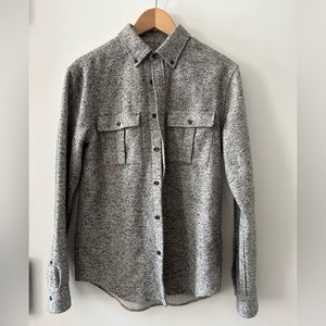 Grey military button-down